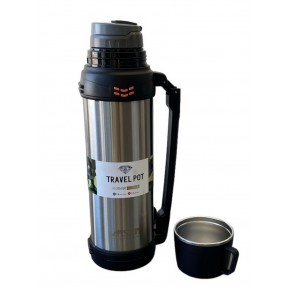 Travel Pot 2.5 Lt Thermos with Glass, 10 Hour Effective, Inox