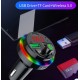 F16 RGB Lighted Car Bluetooth Adapter MP3 Player 1 Type-C 2 Usb Charger FM Transmitter