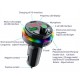 F16 RGB Lighted Car Bluetooth Adapter MP3 Player 1 Type-C 2 Usb Charger FM Transmitter