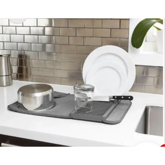 Dish Drain Pad With Shelf