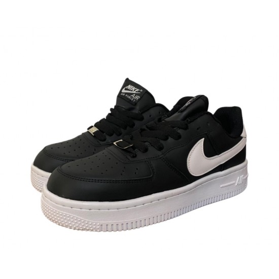 Nike Men's Air Force 1 Black White Sports Shoes