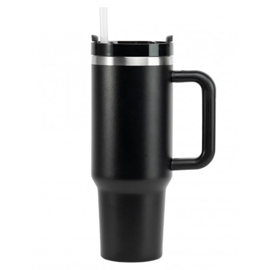 Stainless Steel Handle and Straw 1.2 Liter Thermos 