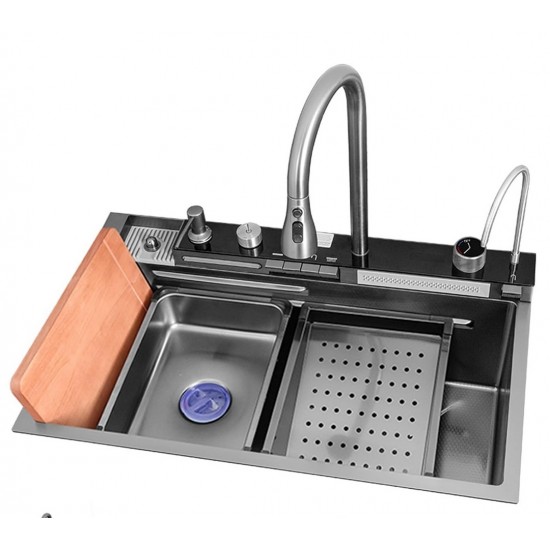 Stainless Steel Multi-Purpose Kitchen Sink 75x45cm