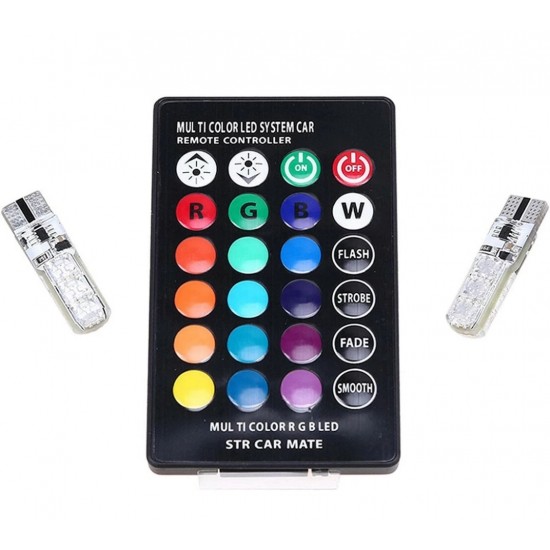 Multi Color Remote Controlled LED Lamp For Car