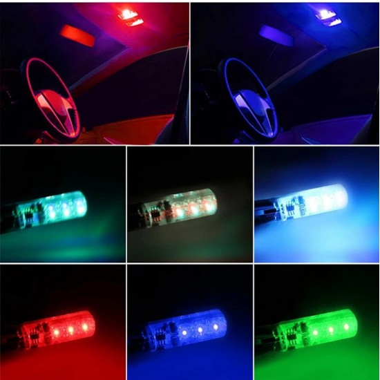 Multi Color Remote Controlled LED Lamp For Car