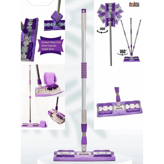 Microfiber Telescopic Peg Mop (Spare Cloth Gift)  