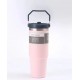 Twist-Open Straw Stainless Steel 0.89 Liter Tumbler Thermos  