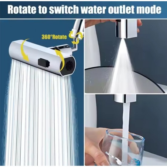 Multifunctional 360 Degree Rotatable Waterfall Faucet Head  