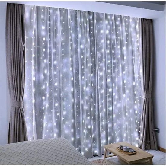 Curtain Hook Remote Led Colorful Christmas Light (3x3m)