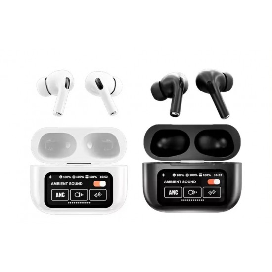 A9 Pro Touch LED Screen ANC Wireless Earphones  