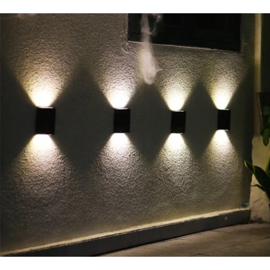 2 Pack Solar LED Double Sided Wall Lamp