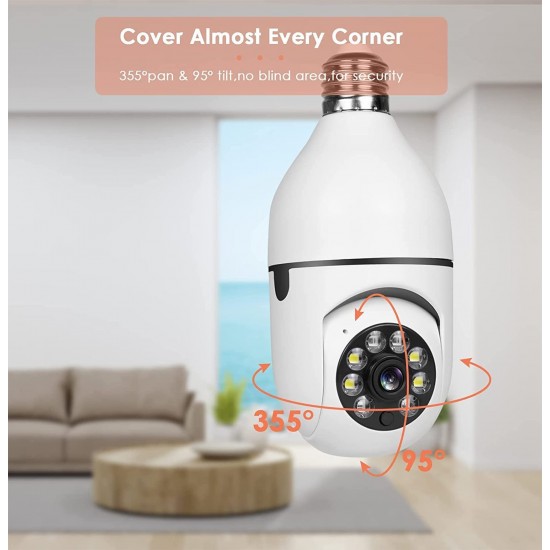 360 Degree Panoramic Wireless IP Bulb Camera