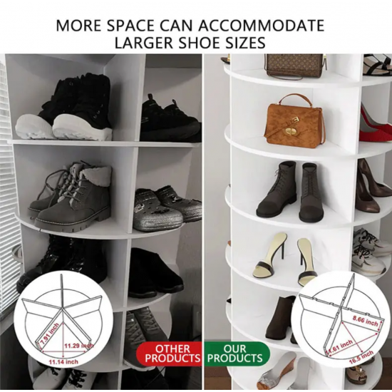 7 Layer 360° Rotating Shoe&Bag Rack
