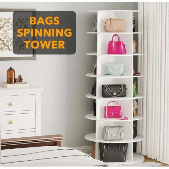 7 Layer 360° Rotating Shoe&Bag Rack