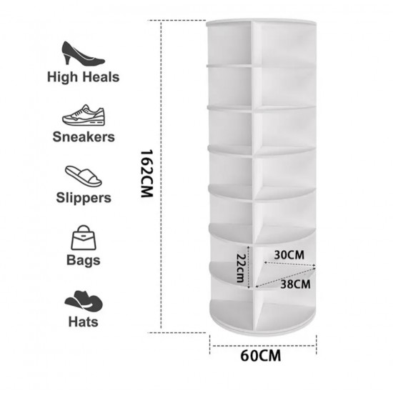 7 Layer 360° Rotating Shoe&Bag Rack