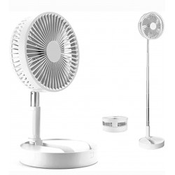 8" Rechargeable Portable Telescopic Fan + Night Light 