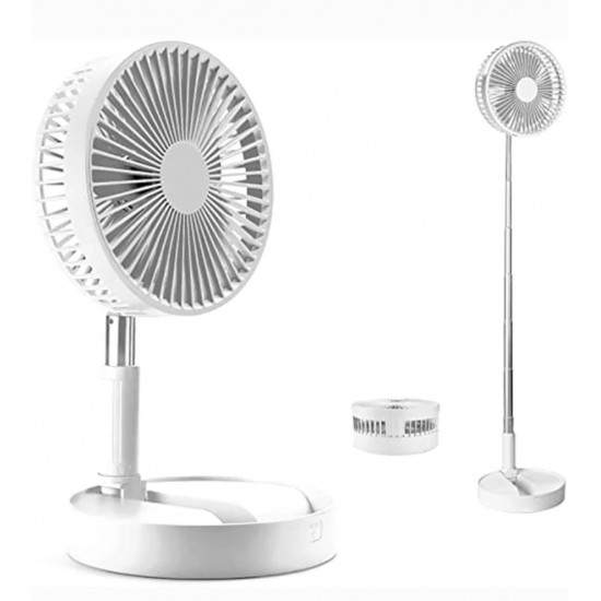 8" Rechargeable Portable Telescopic Fan + Night Light 
