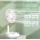 8" Rechargeable Portable Telescopic Fan + Night Light 