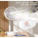 8" Rechargeable Portable Telescopic Fan + Night Light 