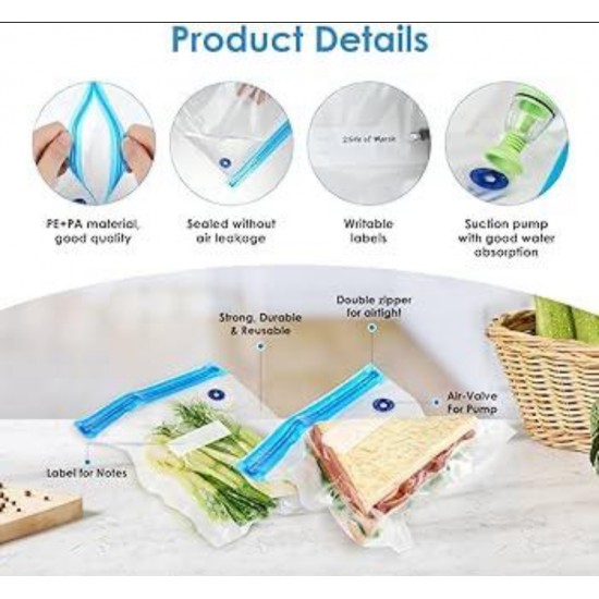 10 Pack Vacuum Machine Bags (16x22cm)