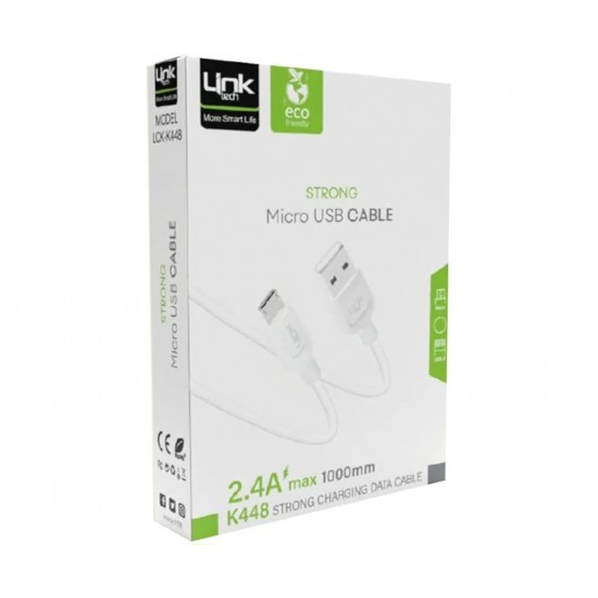 Linktech K448 Strong Micro USB Data/ Charge Cable 1mt 2.4A