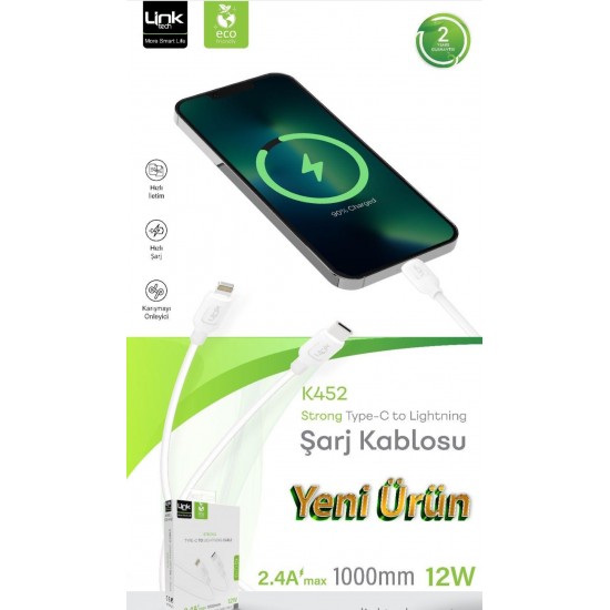 LinkTech K452 Strong 1 m Type-C to Lightning Charge Cable