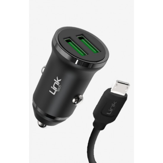 Linktech C481 Eco-Friendly 12W Micro USB Cable Car Charger