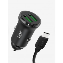Linktech C483 Eco-Friendly 12W Type-C Cable Car Charger