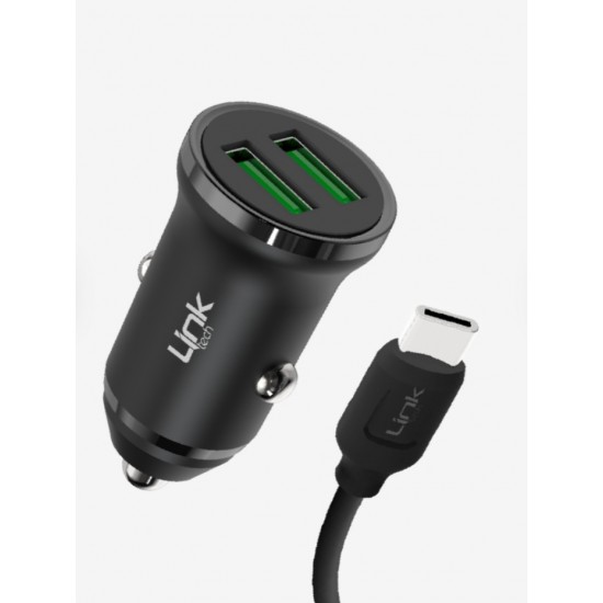 Linktech C483 Eco-Friendly 12W Type-C Cable Car Charger