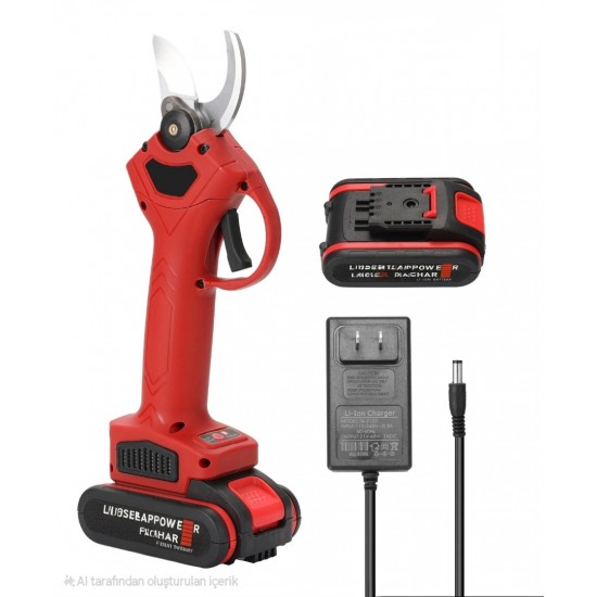 Professional Rechargeable 25mm Pruning Shears with 1300mah Dual Battery