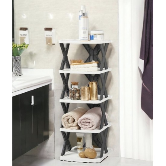Model X 5-Storey Decorative Patterned Organizer & Shoe Cabinet & Shelf