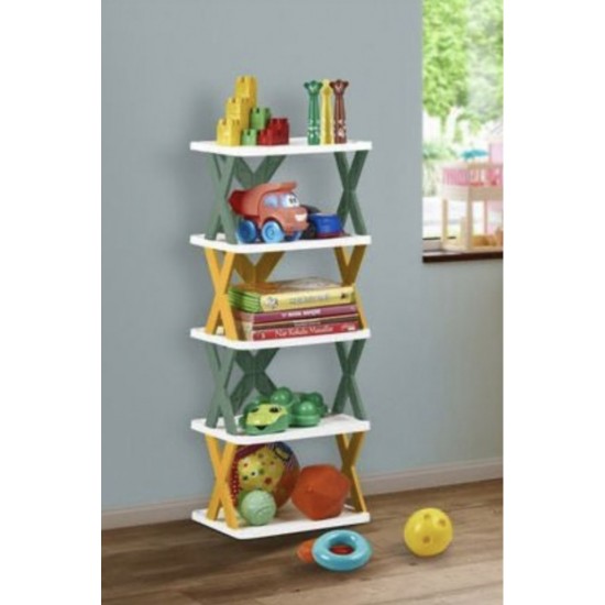 Model X 5-Storey Decorative Patterned Organizer & Shoe Cabinet & Shelf