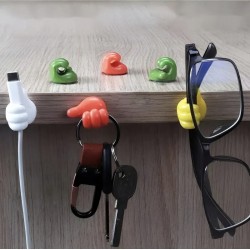 10 Pieces Hand-Shaped Sticker Cable Organiser Holder Clip