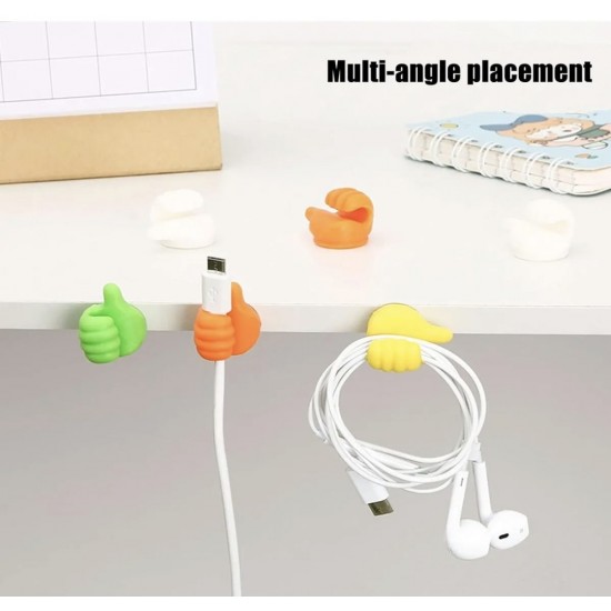 10 Pieces Hand-Shaped Sticker Cable Organiser Holder Clip