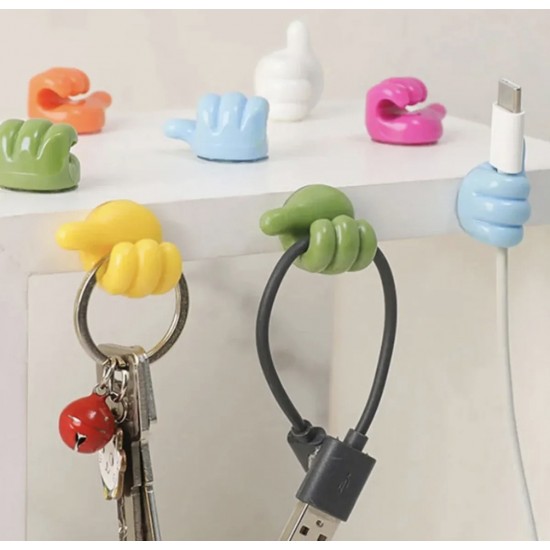 10 Pieces Hand-Shaped Sticker Cable Organiser Holder Clip