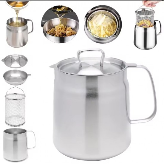 SmartCook Stainless Steel 2L Oil Separator & Frying Pot 