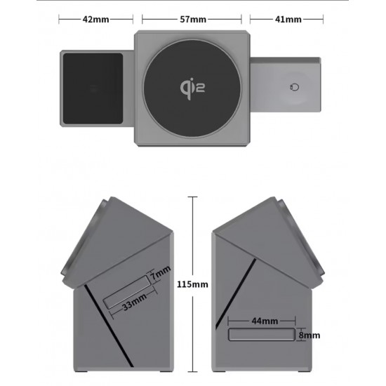 Touch Rotation 3in1 Wireless Charging Station