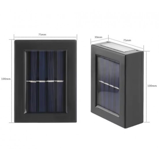 2-Pieces Solar Led Double Sided Wall Lamp