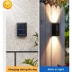2-Pieces Solar Led Double Sided Wall Lamp