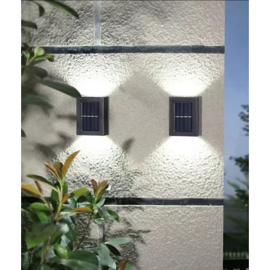 2-Pieces Solar Led Double Sided Wall Lamp