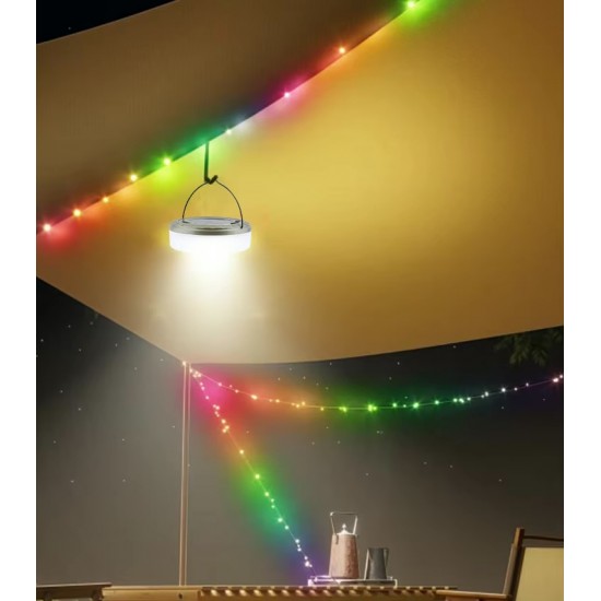 Easy Fold 10 Meter Solar Camping String Lights