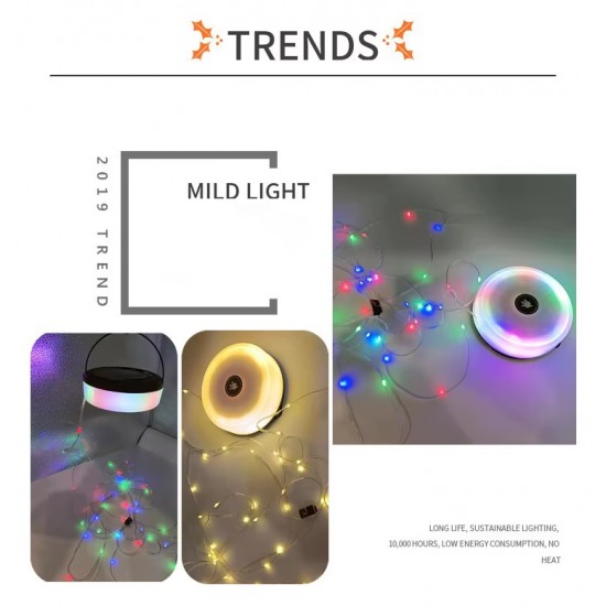 Easy Fold 10 Meter Solar Camping String Lights