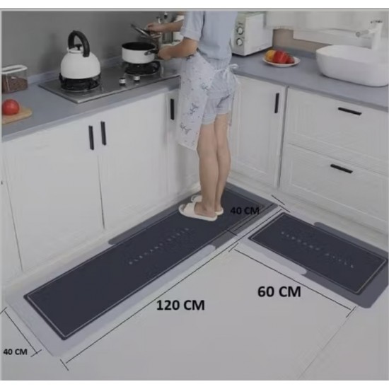 DryStep Max™ | Ultra Absorbent Non-Slip Mat Set (2-Pack) (120x40cm ve 60×40cm)