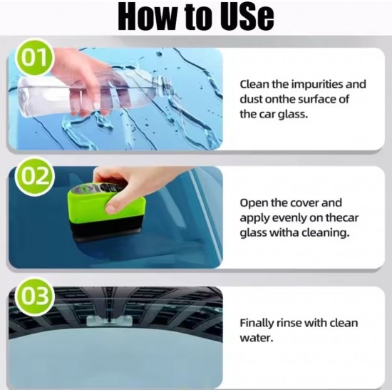 HydroShield Brush Water Repellent Glass Protector & Oil Film Remover (150ml)