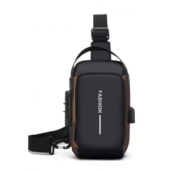 Fashion Locked USB Cross Bag (32x8x16cm)
