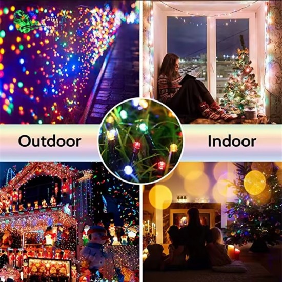 Solar Led Colorful Christmas Light (10 Meters 100 Leds)