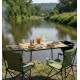 Foldable Portable Handmade Picnic and Camping Table with Barbecue Grill