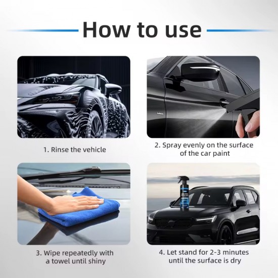 OGAS Mirror Effect Protective Coating Spray (500ml) (High Gloss Shine • Water Repellent • Dirt Resistant) 