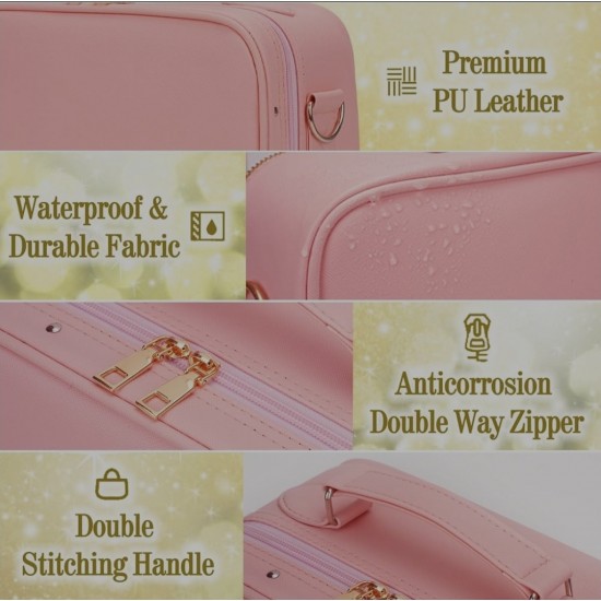 GlamBox Pro – Large Size Makeup Organizer Bag (26x23x11cm)