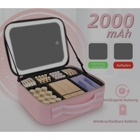 GlamBox Pro – Large Size Makeup Organizer Bag (26x23x11cm)